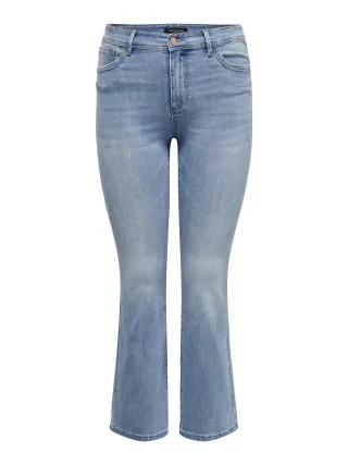ONLY CARMAKOMA - CARSALLY HW SK FLARED DNM BJ759 NOOS Light Medium Blue Denim - Gr. - 32
