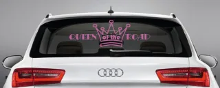 Aufkleber für die Heckscheibe "Queen of the Road" Autoaufkleber