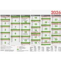 BRUNNEN Schreibtischkalender BRUNNEN 1070150006 Tafelkalender A5 1S/6Monate