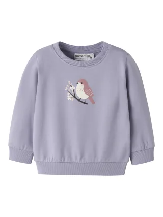 NAME IT - NBFVRILLIE LS SWEAT BOX BRU Heirloom Lilac - Gr. - 80