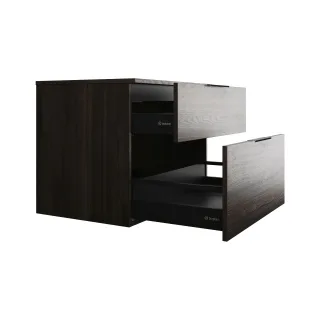 Burgbad Waschtischunterschrank Eqio 619x800x550 Marone Dekor Trüffel, WXXH080F2012 WXXH080F2012