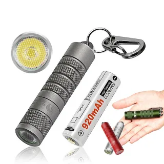 Lumintop Silver Fox 2.0 760LM EDC LED Keychain Flashlight with 14500 USB-C Charging Battery, Powerful Magnetic Tail Mini