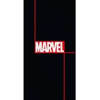 BERONAGE Strandtücher Marvel Badetuch Logo Schwarz 75x150 cm, 100% Baumwolle (1-St), Frottee in Velours-Qualität