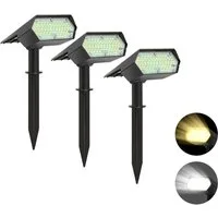 VIVIHEYDAY Strahler 1/2/4/6 Stück LED Solarleuchte, Solar Gartenleuchte Solarstrahler (Automatisch Ein/Aus, IP65 Wasserdicht, 2-St), LED Solarlampe, Warmweiß Kaltes Weiß