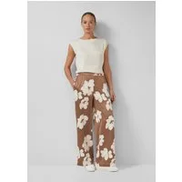 s.Oliver 7/8-Hose Hose Satinierte Wide-Leg-Hose mit Elastikbund