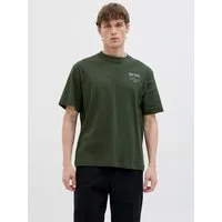 Jack & Jones Rundhalsshirt JJEURBAN EDGE STUDIO TEE SS O-NECK NOOS mit Front und Back Print