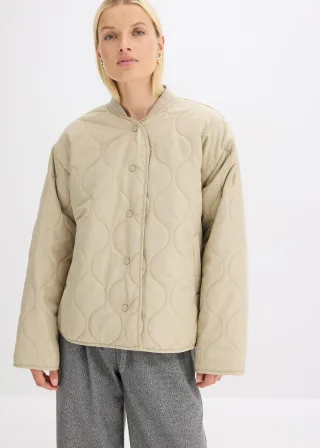 bonprix Ultraleichte Steppjacke Oversized, beige, Gr.52, Steppjacke, ultraleicht