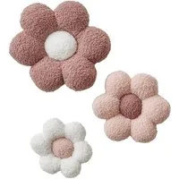 vertbaudet Wanddekoobjekt 3er-Set Kinderzimmer Deko-Stoffblumen, Set, 3-teilig, Wanddekoration