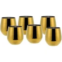 ECHTWERK Glas Wein & Wasserkelch 6-tlg, 6-tlg., Edelstahl, Trinkbecher aus Edelstahl, unzerbrechlich, bruchsicher, 500 ml