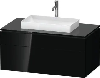Duravit L-Cube Konsolenwaschtischunterbau wandhängend Schwarz Hochglanz 1020x550x482 mm - LC48810404 LC4881040400000