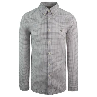Lacoste Stretch Slim Fit Herren Graues Hemd