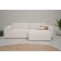 OTTO home Ecksofa Koa, 228 cm, L-Form, Modulsofa in Cord, Chenille, Struktur, Webstoff, Designsofa, weicher Lounge-Sitzkomfort, Welleunterfederung, bodentief