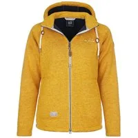 Dry Fashion Fleecejacke Föhr Damen Jacke Fleece mit Kapuze - Übergangsjacke Kapuzenjacke Kapuze & Bund verstellbar, Anti-Pilling, Taschen, Reißverschluss