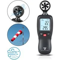 STAHLWERK Schichtdickenmessgerät Anemometer Kompakter Luftgeschwindigkeitsmesser 30 m/s, Windmessgerät