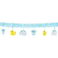 Boland Girlande Baby Boy Girlande 4 m, Raumdeko für Geburt, Babygeburtstag oder Pullerparty!