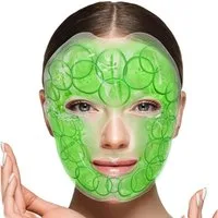 COOL-i ® Gesichtsmaske Gel-Gesichtsmaske,Kalt & Warm Anwendung,Medizinisches Gel, BPA-frei, Gegen Augenringe, Schwellungen und Migräne. Wiederverwendbar