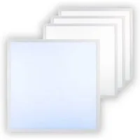 ENOVALITE LED Panel 4er Pack LED Panel, 62x62 cm, 36 W, 3600 lm, 6000 K, LED fest integriert, Tageslichtweiß, kaltweiß