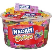 MAOAM Süßigkeit Mini Stripes, Kaubonbons, 100er Pack