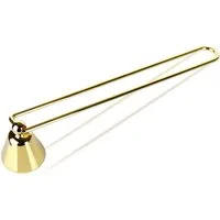 BRUBAKER Kerzenhalter Kerzenlöscher für Kerzen und Duftkerzen - Dochtlöscher aus Metall (1 St., Zubehör für Weihnachten und Geschenke), 22 cm lang - Kerzenglocke Kerzenzubehör Gold - Flammenlöscher