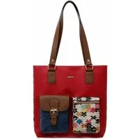 DOGO Umhängetasche Multi Pocket Bag Shopper-Tasche In The Puzzle Damen, Handgefertigt