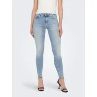 ONLY Ankle-Jeans ONLBLUSH MID SK ANK RAW mit leicht ausgefranstem Beinabschluss