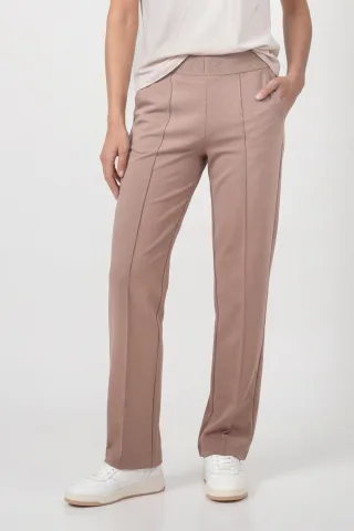 monari - Hose mit Schriftband taupe - Gr. - 44