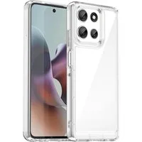 Wigento Handyhülle Für Motorola Moto G56 5G Colorful TPU Acryl Schutz Hülle Transparent, Colorful Series Hybrid Schutzhülle