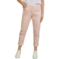 DENIMFY Chinohose Damen Hose DFYLisa Mom Fit Freizeithose mit Stretch