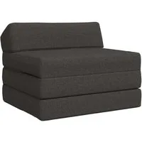vidaXL Bett Klappsofa Bett Dunkelgrau 200 x 70 x 10 cm Stoff (1-tlg)