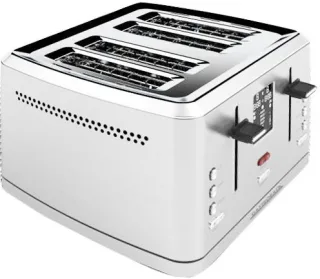 Gastroback Toaster "42396 Design Digital 4S" 4 kurze Schlitze für 4 Scheiben 1900 W