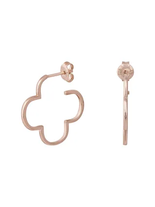 cai Creole 925 Sterling Silber rosé vergoldet Kleeblatt