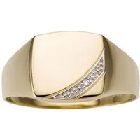 Firetti Goldring Schmuck Geschenk Gold 333 Herrenring Goldring Siegelring, mit Brillant