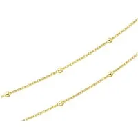 Silberkettenstore Goldkette Erbskette mit Kugeln 1mm - 333 Gold, Länge wählbar