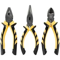 Heyork Zangenset 3 Stück Zangen Kneifzangen set für Heimwerker Profis DIY Reparatur, 3-tlg.