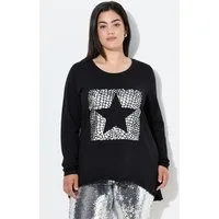 Angel of Style T-Shirt T-Shirt A-Linie Metallic-Stern Langarm