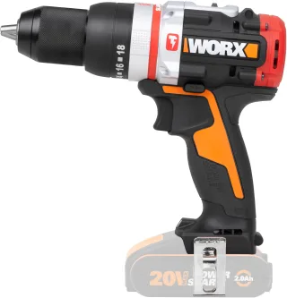 Worx Akku-Schlagbohrmaschine "WX354.9" bürstenloser Motor, 18+1+1 Drehmoment, 60Nm, ohne Akku & Ladegerät