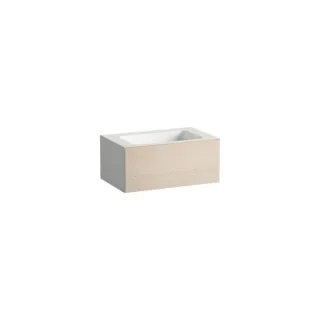 Laufen FOLIO Waschplatz H580FO35241111 804x500x350 mm, mit Armaturenbank, mit einem Hahnloch, mittig, ohne Überlauf, Eiche gebürstet