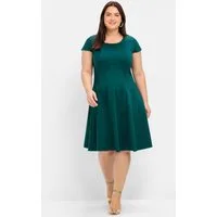 Sheego Etuikleid Cocktailkleid Kurzarm in Bahnenform