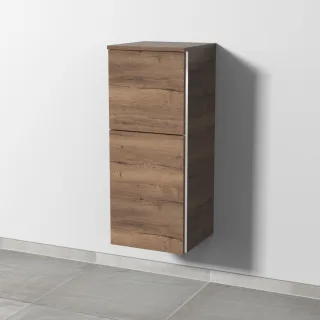 Sanipa 3way Mittelschrank mit 1 Tür und 1 Auszug, Eiche-Tabak, BR12650 BR12650