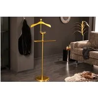 riess-ambiente Garderobenständer VALET 130cm gold - Aluminium, Kleiderhaken, mit Ablage, handgefertigt, (Einzelartikel, 1 St), Herrendiener in Stangenform - ideal für Schlafzimmer oder Flur