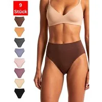 Elegant Love Slip Seamless Hüftslips im Mehrpack, Damenunterwäsche mit breitem Bund (Packung, 9-St., 9er-Pack) Damen Unterhosen Panties, nahtlos und bequem