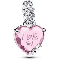 Pandora Charm-Einhänger Charm-Anhänger I Love You Mom, 925er Silber von PANDORA Moments