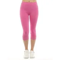 F&K-Mode Caprileggings Damen Capri 3/4 Leggings Spitze Baumwolle Hose Spitze