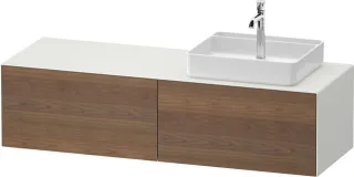 Duravit White Tulip Konsolenwaschtischunterbau wandhängend Amerikanischer Nussbaum & Weiß Matt & Sei WT4864R77360010