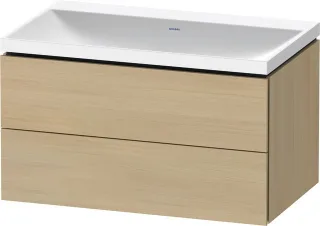 Duravit L-Cube c-shaped Set wandhängend Mediterrane Eiche Matt 800x480x480 mm - LC6951N71710000 LC6951N71710000