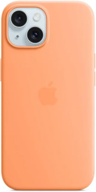 Apple Silikon Case mit MagSafe [für iPhone 15] sorbet orange