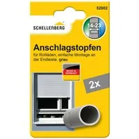 SCHELLENBERG Rollladen-Anschlagstopper für Rollläden, 2 mm Durchmesser, 4 mm Länge, Set, 2-St., Zubehör für Außenrollläden, 20 x 40 mm, grau