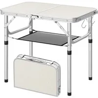 Woltu Klapptisch, höhenverstellbar 25/36/50/60 cm, Campingtisch 60x40cm Tischplatte