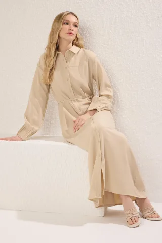 Langes, gerades Damen-Hijab-Kleid für Freizeit und Alltag