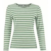 modAS Langarmshirt Damen Bretonisches Streifenshirt 25904 Langarm - Sweatshirt gestreift Shirt gestreift aus Baumwolle, Rundhalsausschnitt, femininer Schnitt